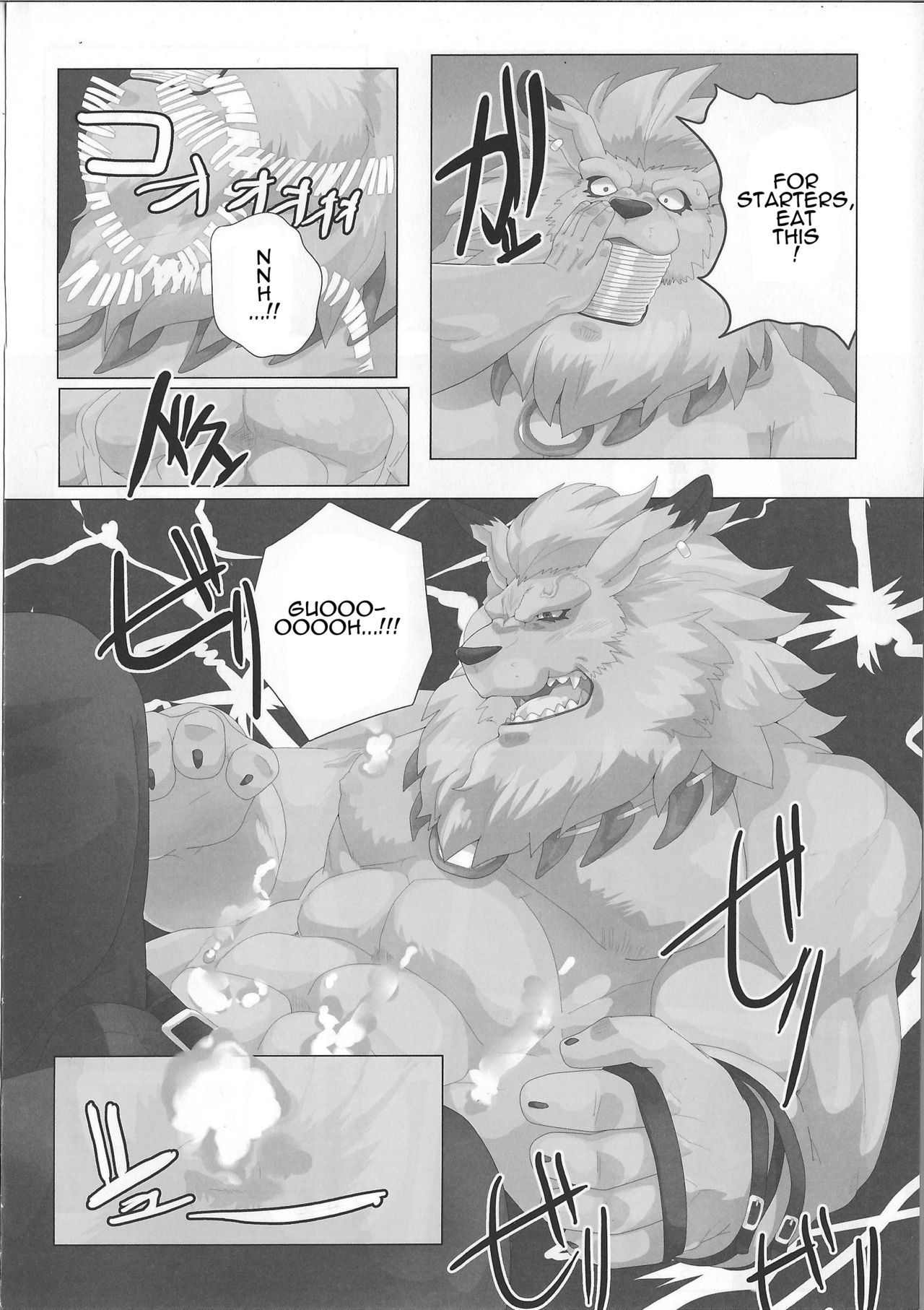 (Shinshun Kemoket 3) [Kusariku (Devilob)] Seigi no Shishi Juujin-gata Denshi Seimeitai ga Sadame o Kutsugaesu ni wa | For the Lion-Man Type Electric Life Form to Overturn Fate (Digimon) [English] [Sanmer] (新春けもケット3) [草陸 (デビロブ)] 正義の獅子獣人型電子生命体が定めを覆すには (デジモン) [英訳]