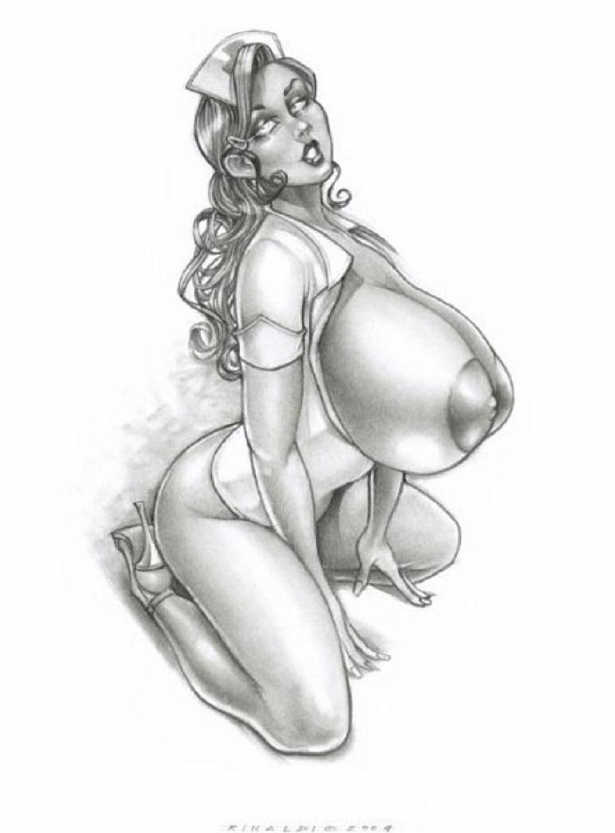 VICTOR RINALDI ART - Huge Tits drawings #19 